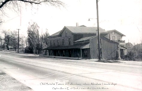 The Castle Inn & Tavern on Ogden by Elm, where Lincoln slept, Fullersburg Illinois