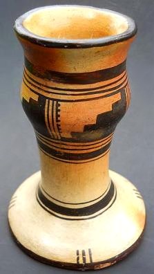 Hopi Tewa Pottery Candleholder - attributed to Nampeyo of Hano