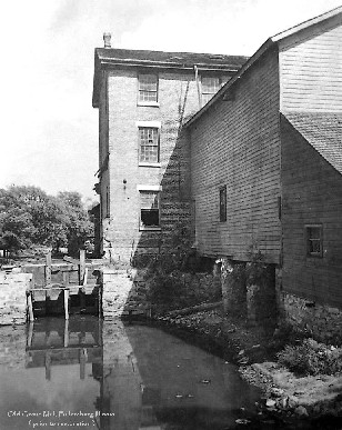 The Old Graue Mill on Salt Creek, Fullersburg Illinois, prior to 1943 restoration.