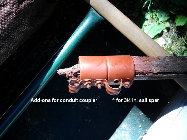 Coupler for sail spars & sail-canoe mast