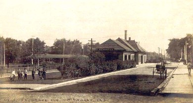 The Hinsdale CB&Q Train Station - circa 1909