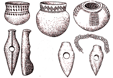 Fatyanovo Corded Ware artifacts